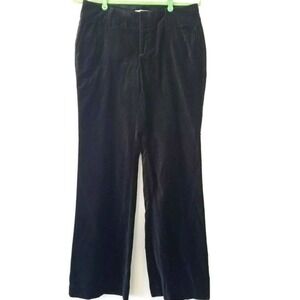 Gap Black Velvet Bootcut Pants Flat Front Low Rise Preppy Office‎ Work 4
